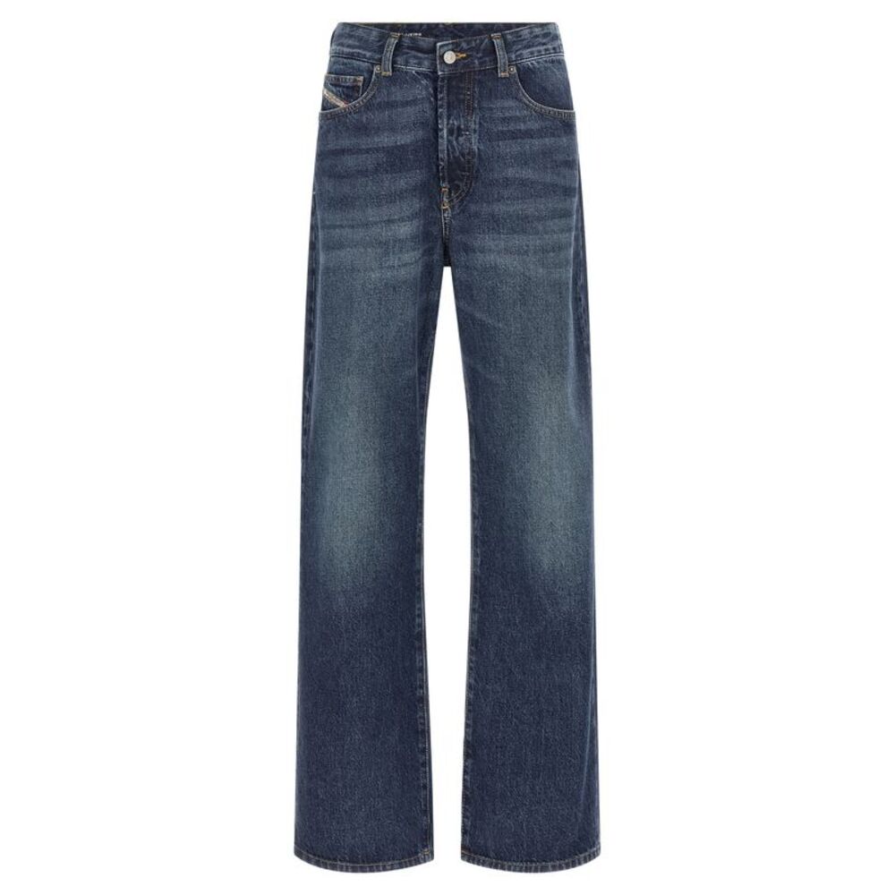 Diesel Blue Cotton Straight-Leg Women's Jeans